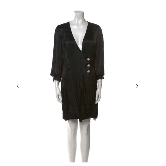 Ganni V-Neck Mini Dress